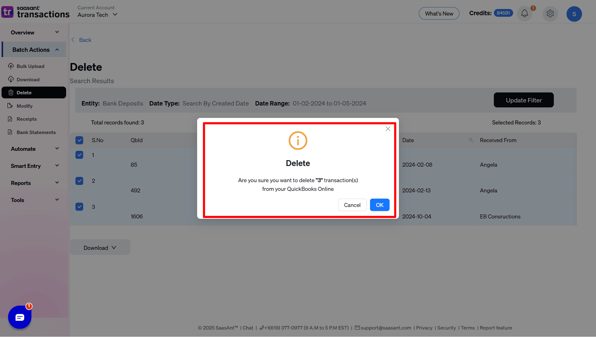 Confirm Delete Deposits - SaasAnt Transactions Online.png