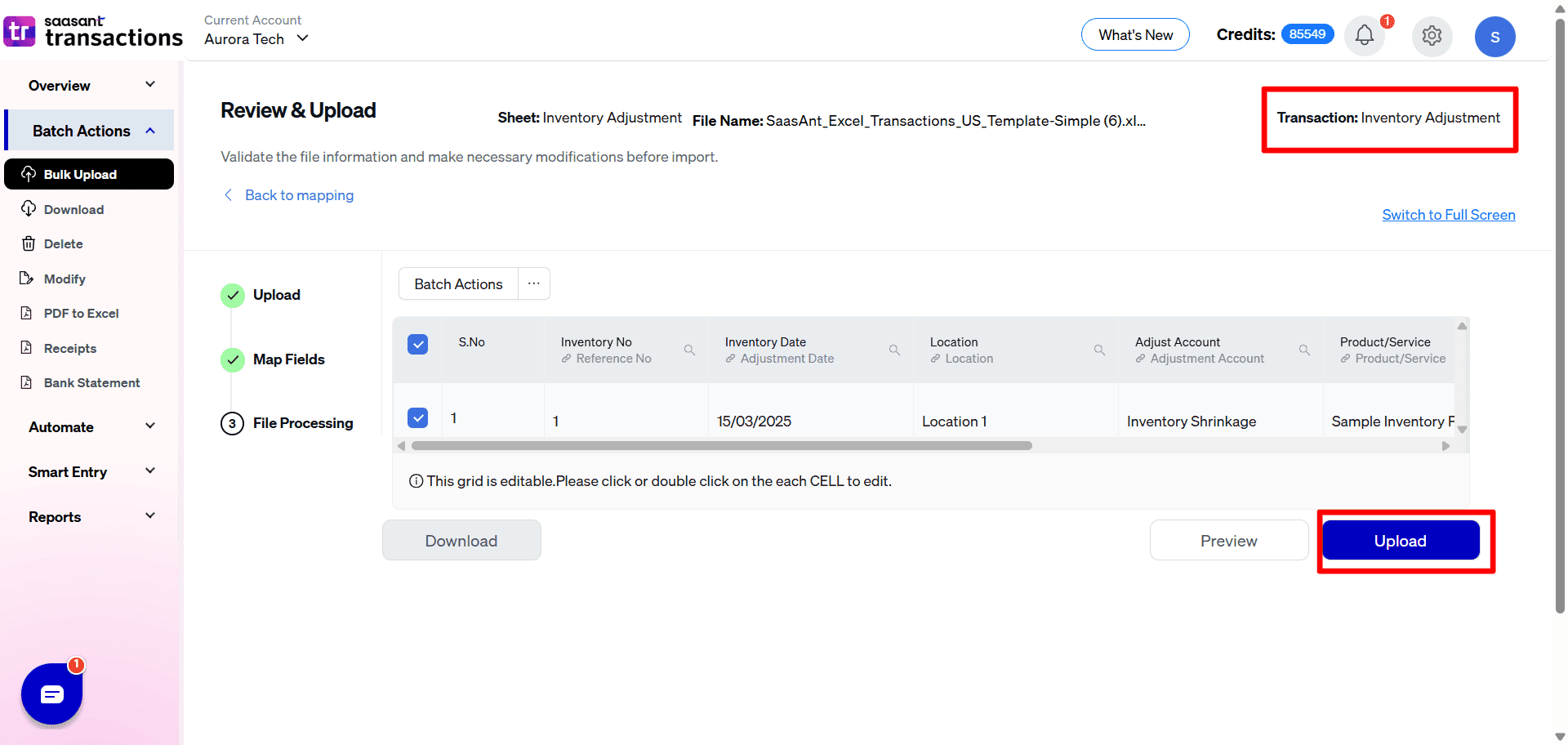 upload tab inventory adjustment - saasant transactions online.png