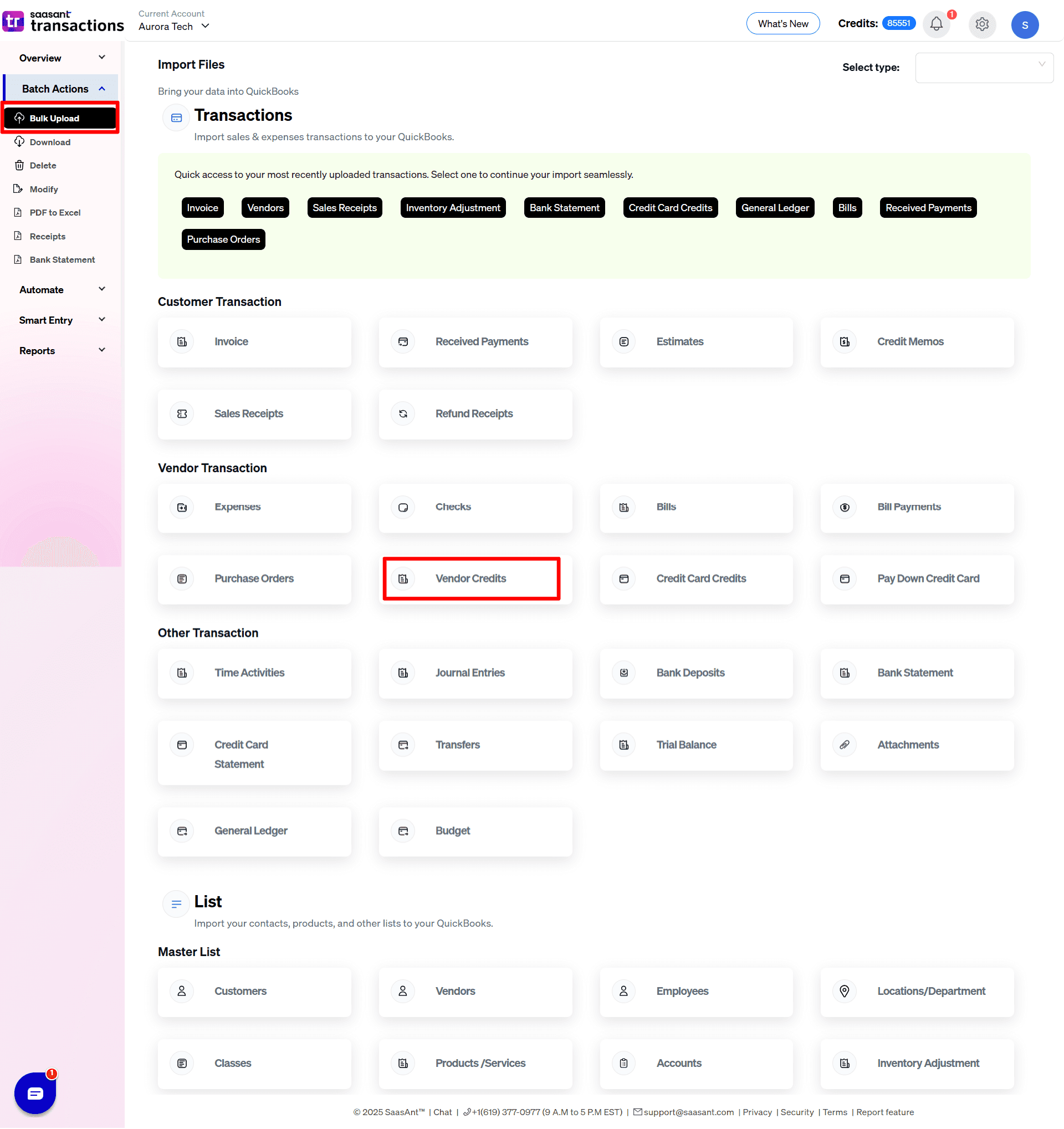 Select Vendor Credits - SaasAnt Transactions Online.png