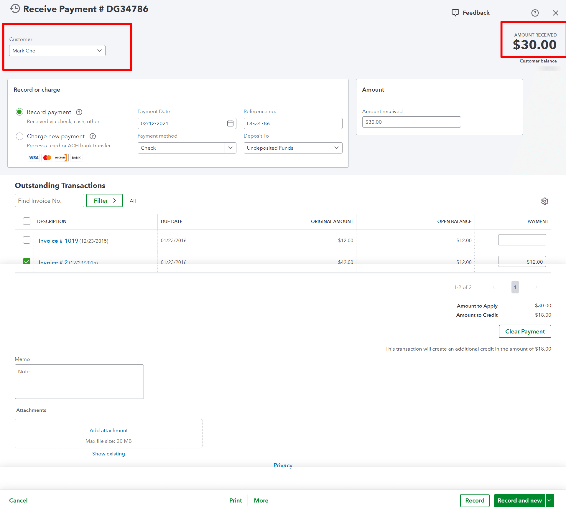 Successfull Import Received Payments QuickBooks Online - SaasAnt Transactions Online.png