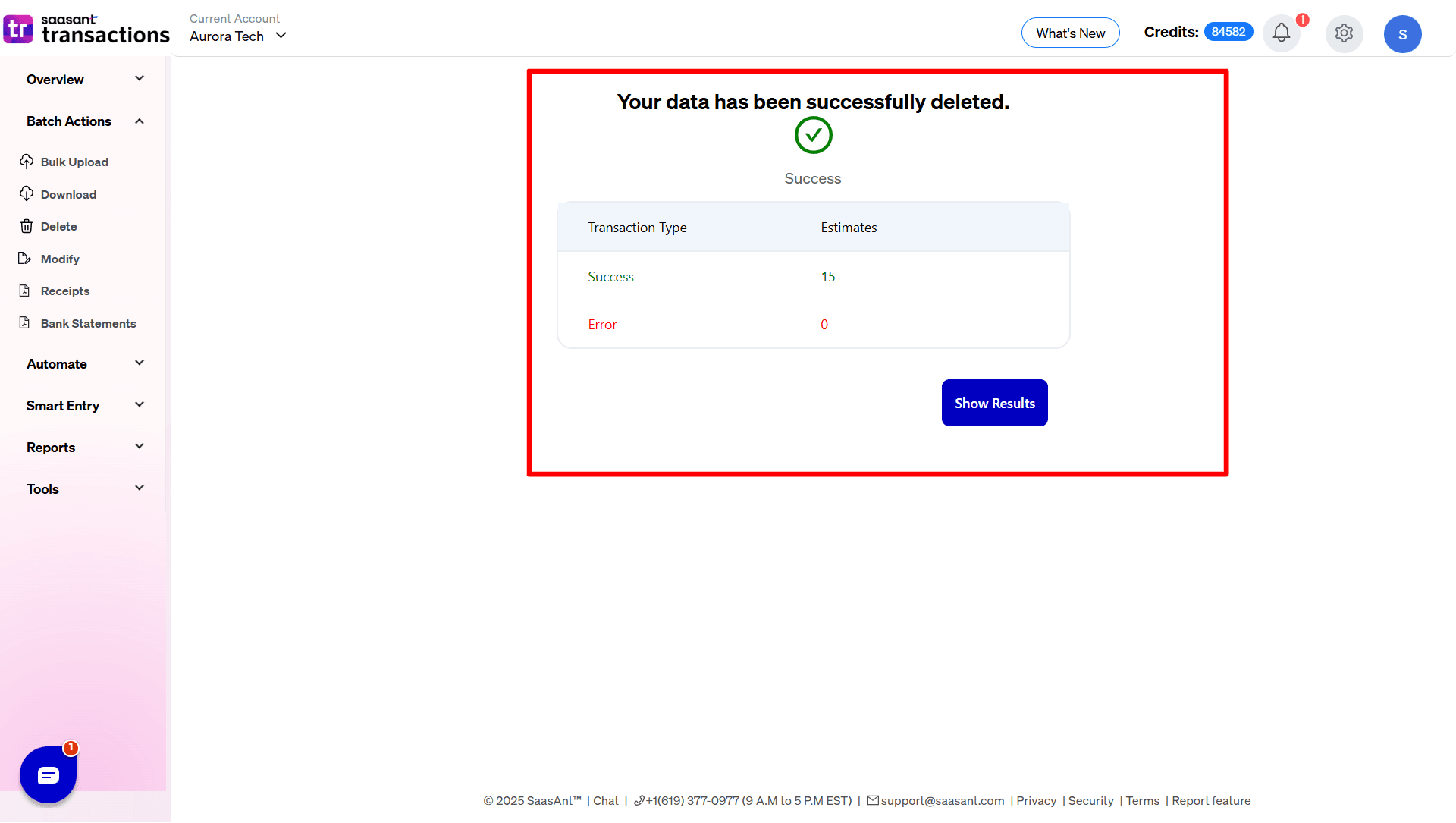 Succesfully Deleted Estimates - SaasAnt Transactions Online.png