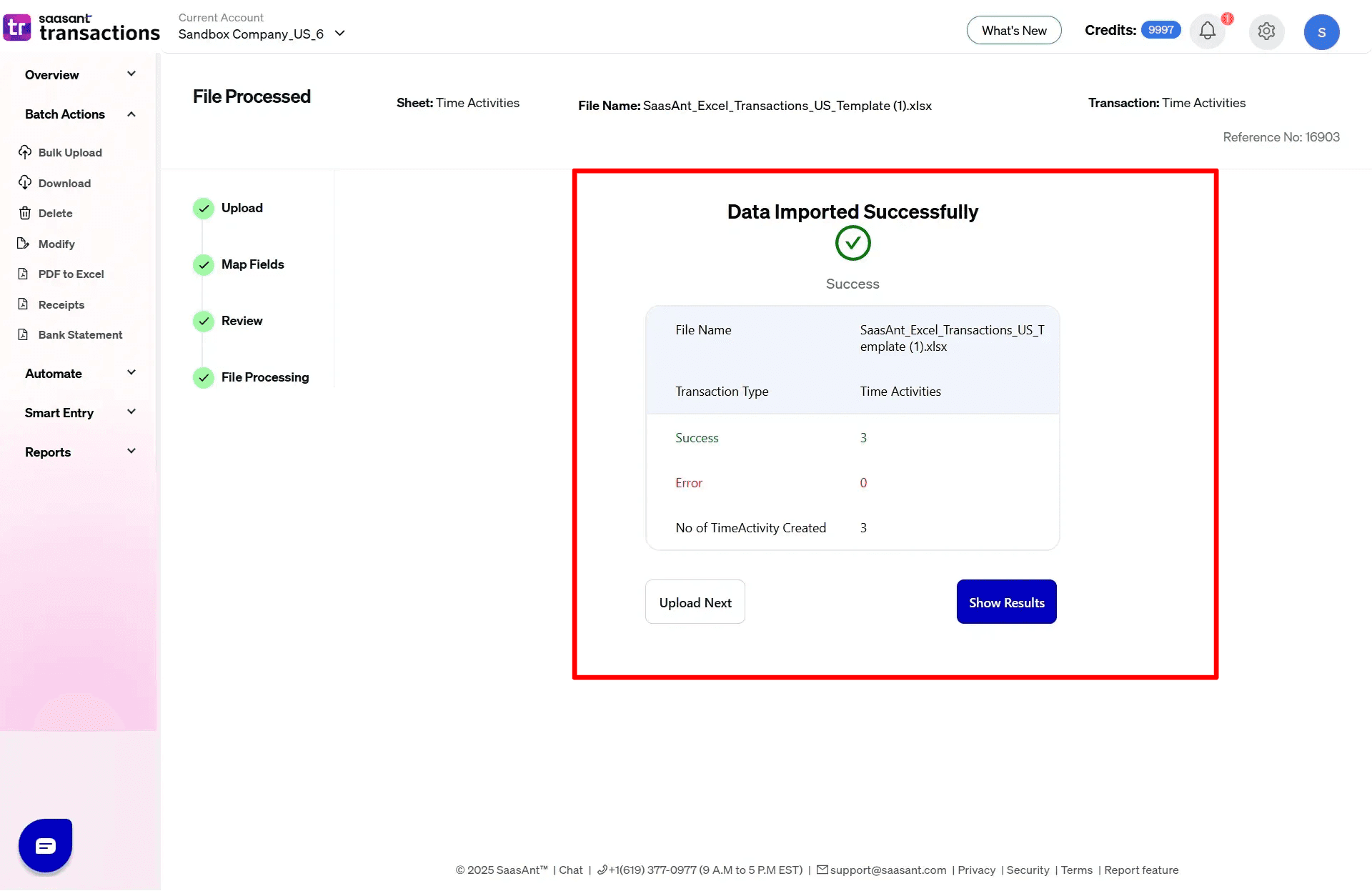 Success import Time Activity - SaasAnt Transactions Online.png
