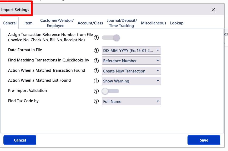 Import Settings Chart of Accounts - SaasAnt Transactions Desktop.png