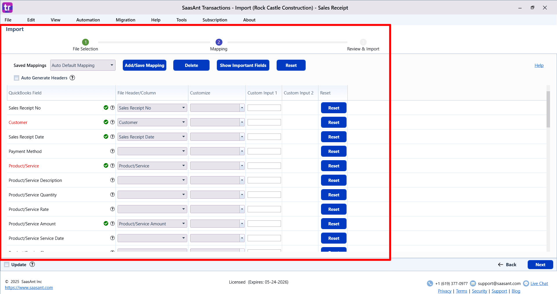 Mapping Sales Receipts SaasAnt Transactions Desktop.png