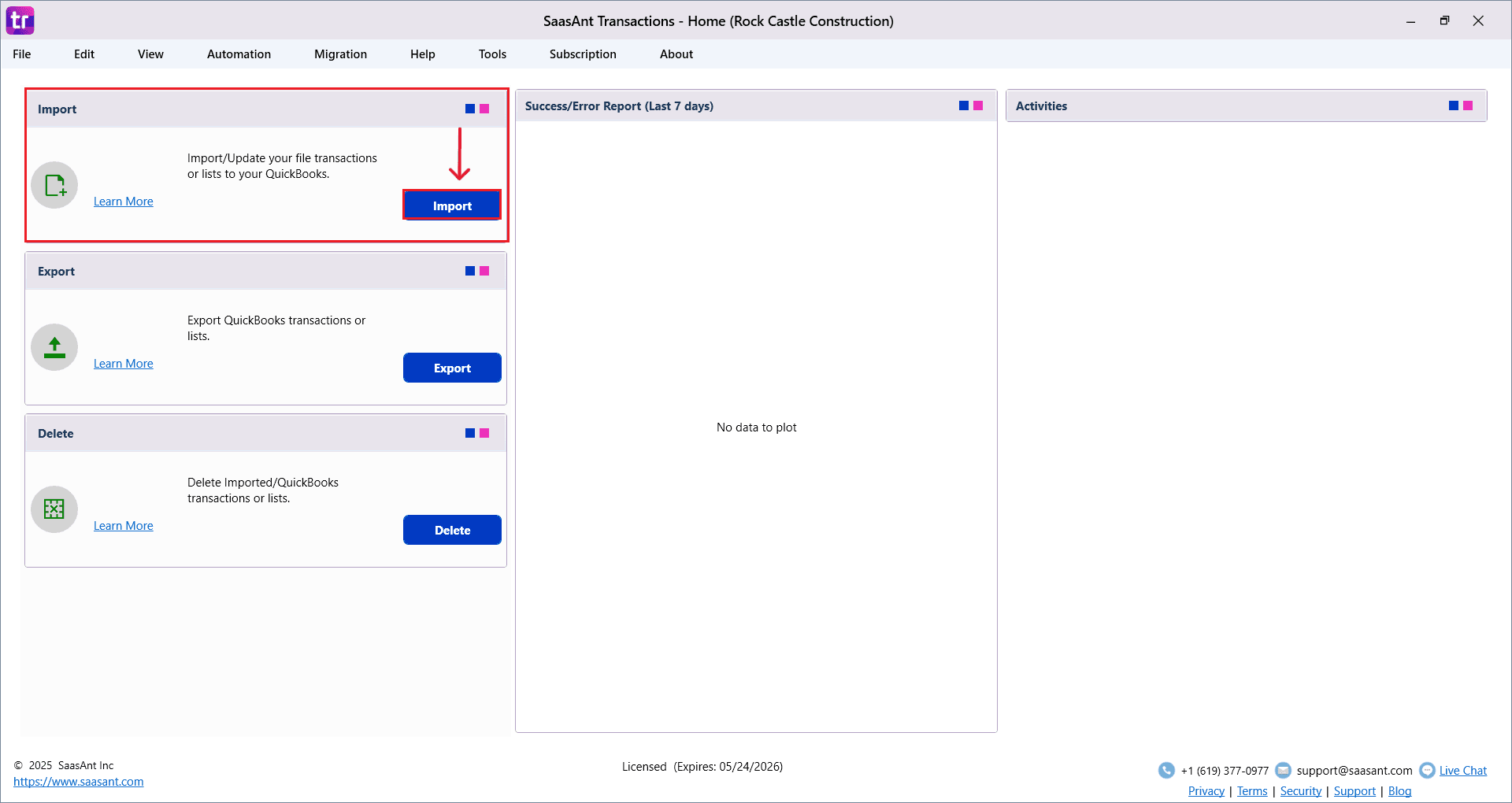 select import in saasant desktop.png