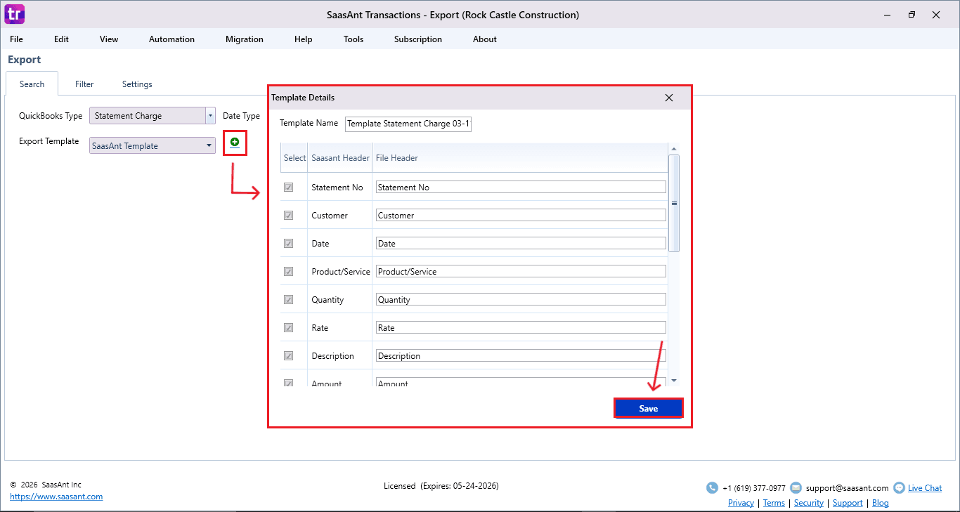 Add template for the Statement Charge.PNG