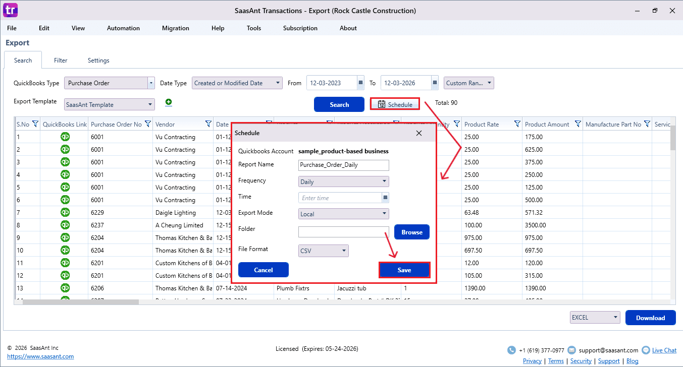 Purchase order scheduled Automation.PNG