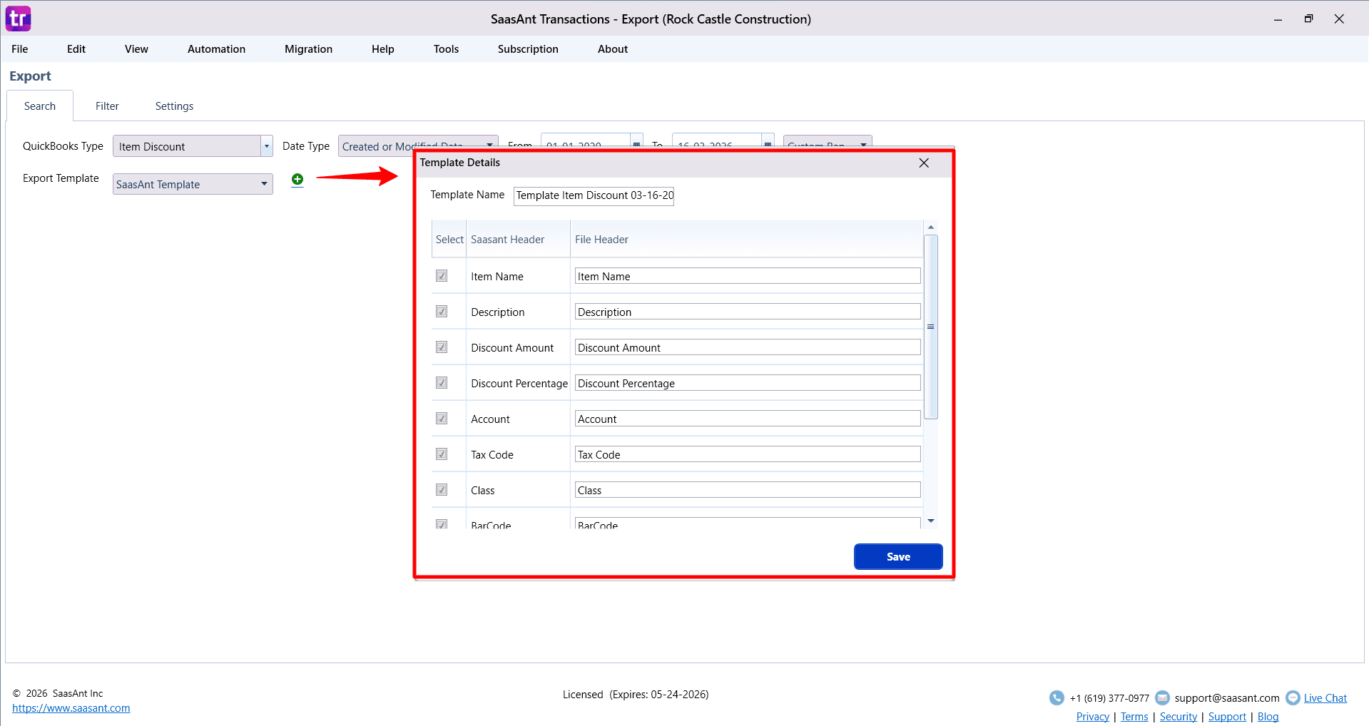 Add Template for Item Discount - SaasAnt Transactions Desktop.png