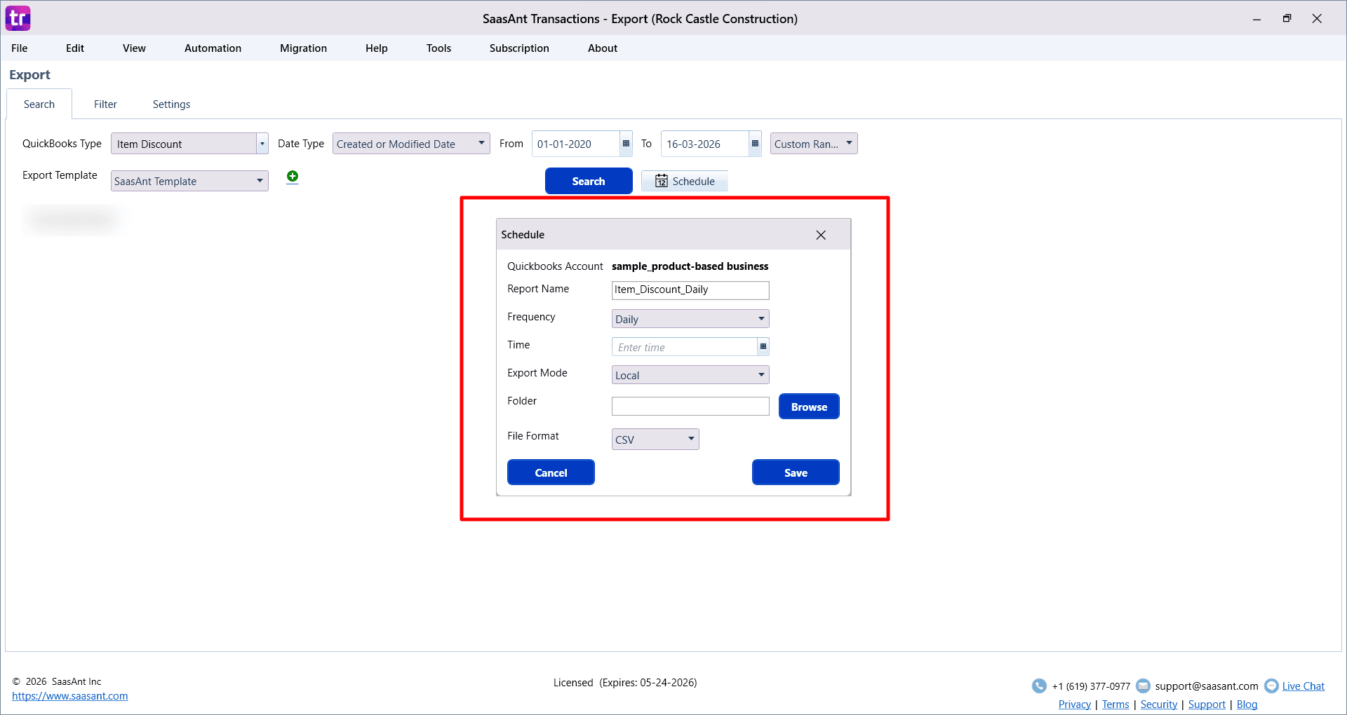 Scheduled Automation for Item Discount - SaasAnt Transactions Desktop.png