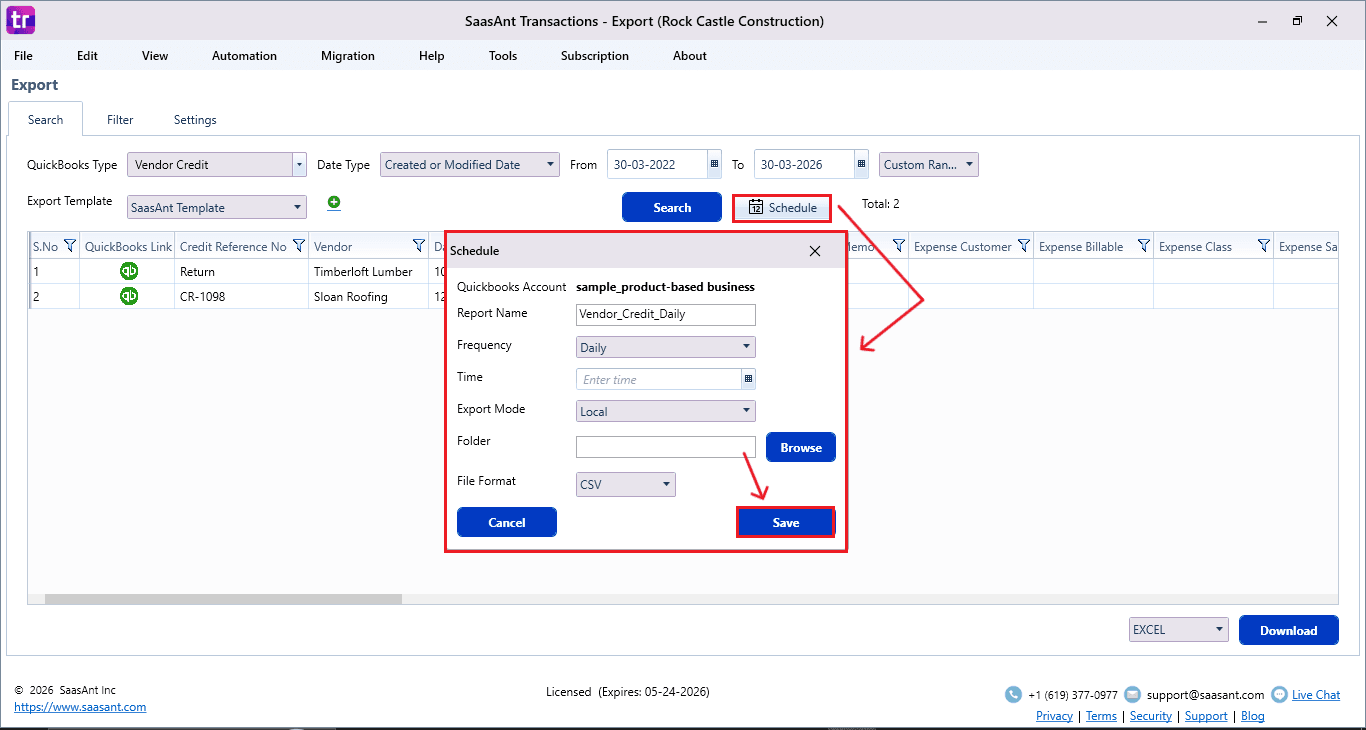 Scheduled Backup - Vendor Credit.PNG