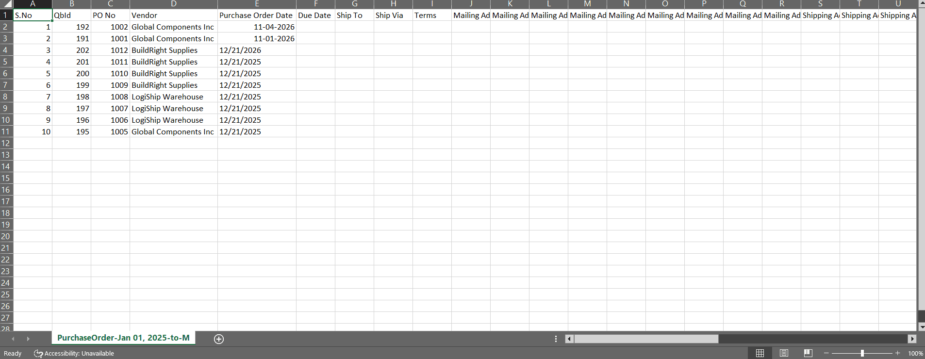 excel file - Edit purchase orders in QuickBooks.png