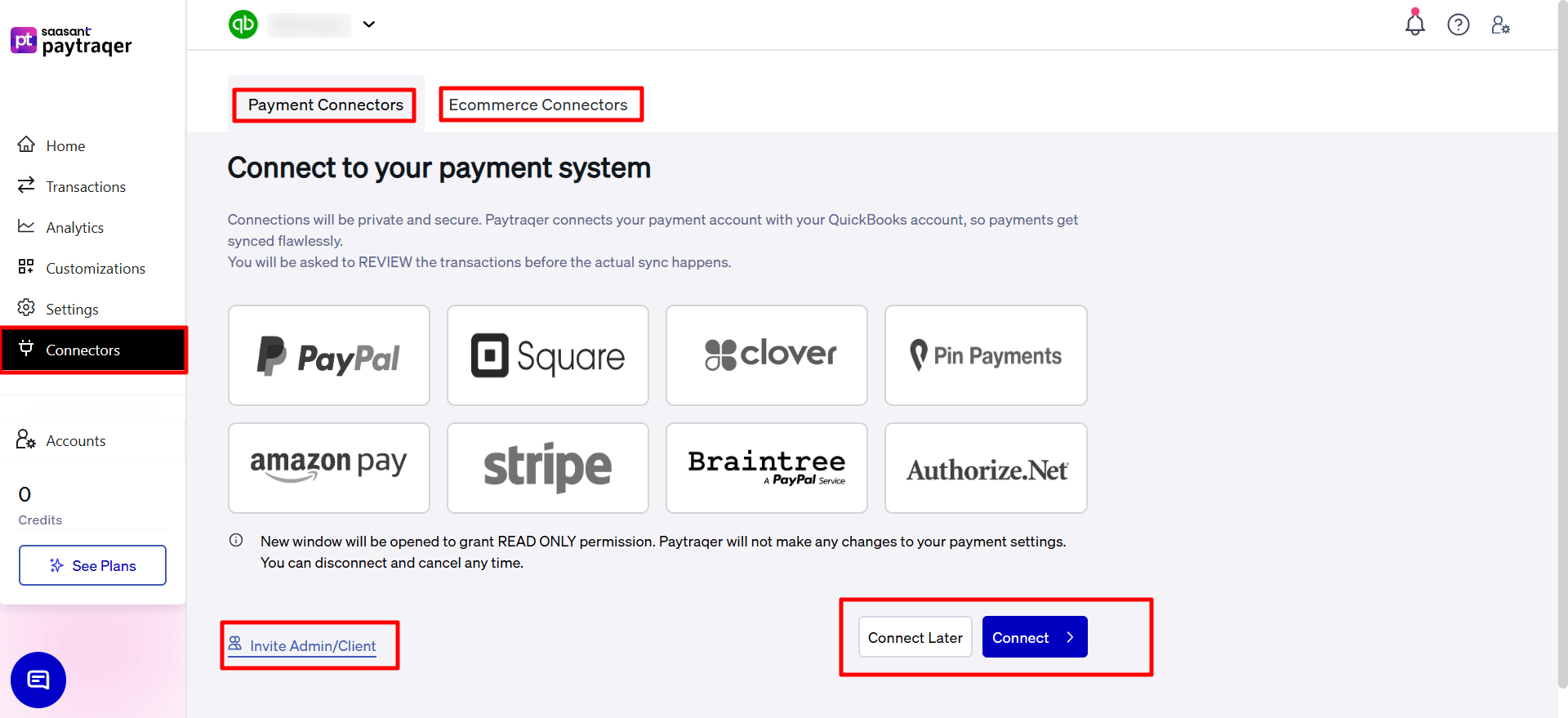 Select the Connectors for PayTraqer.png