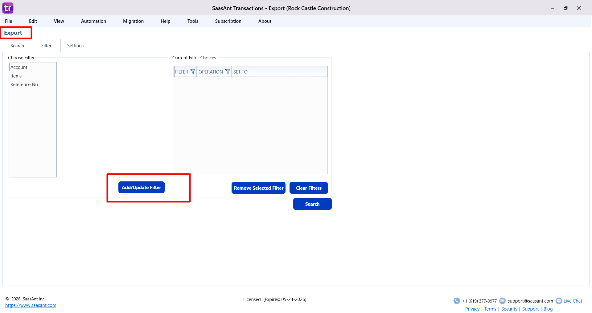 Filter for Inventory Adjustment - SaasAnt Transactions Desktop.png