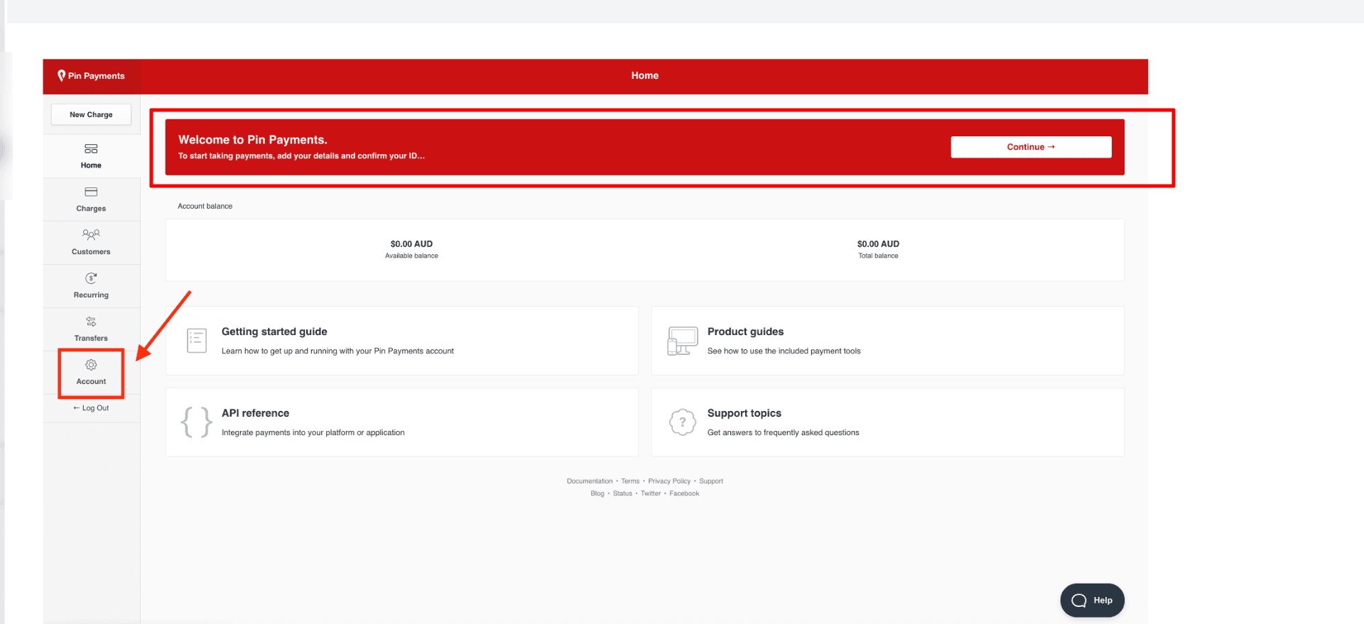Pin Payments Select Account Tab.png