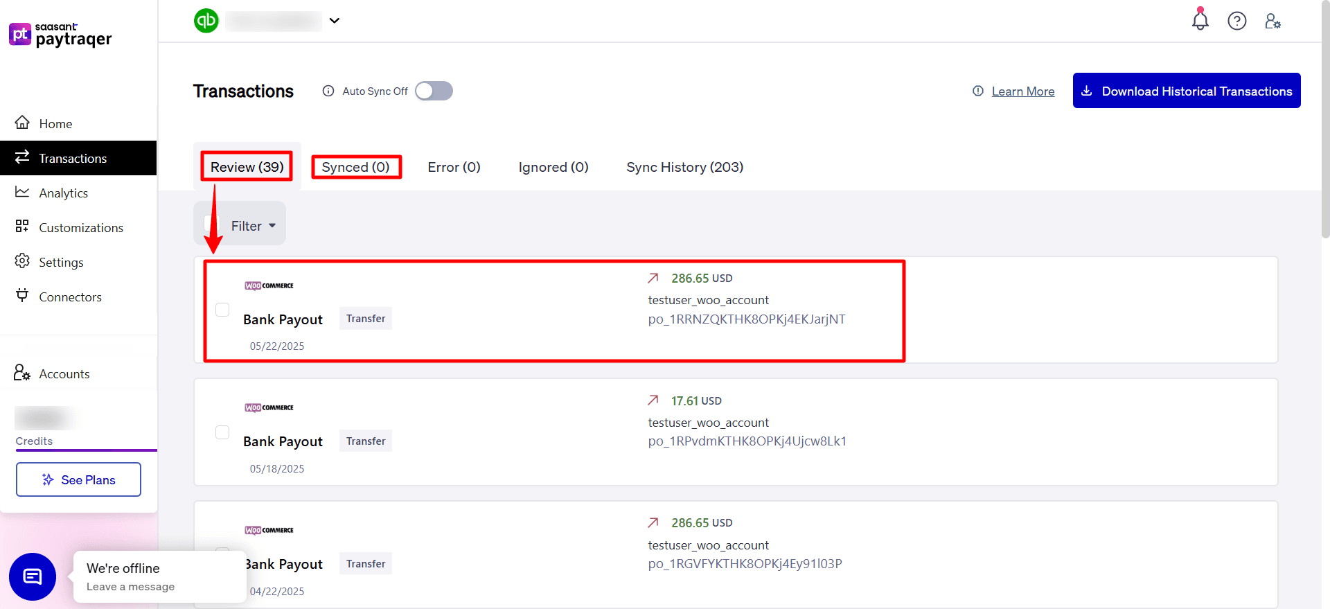 Woocommerce Review Tab in PayTraQer.png
