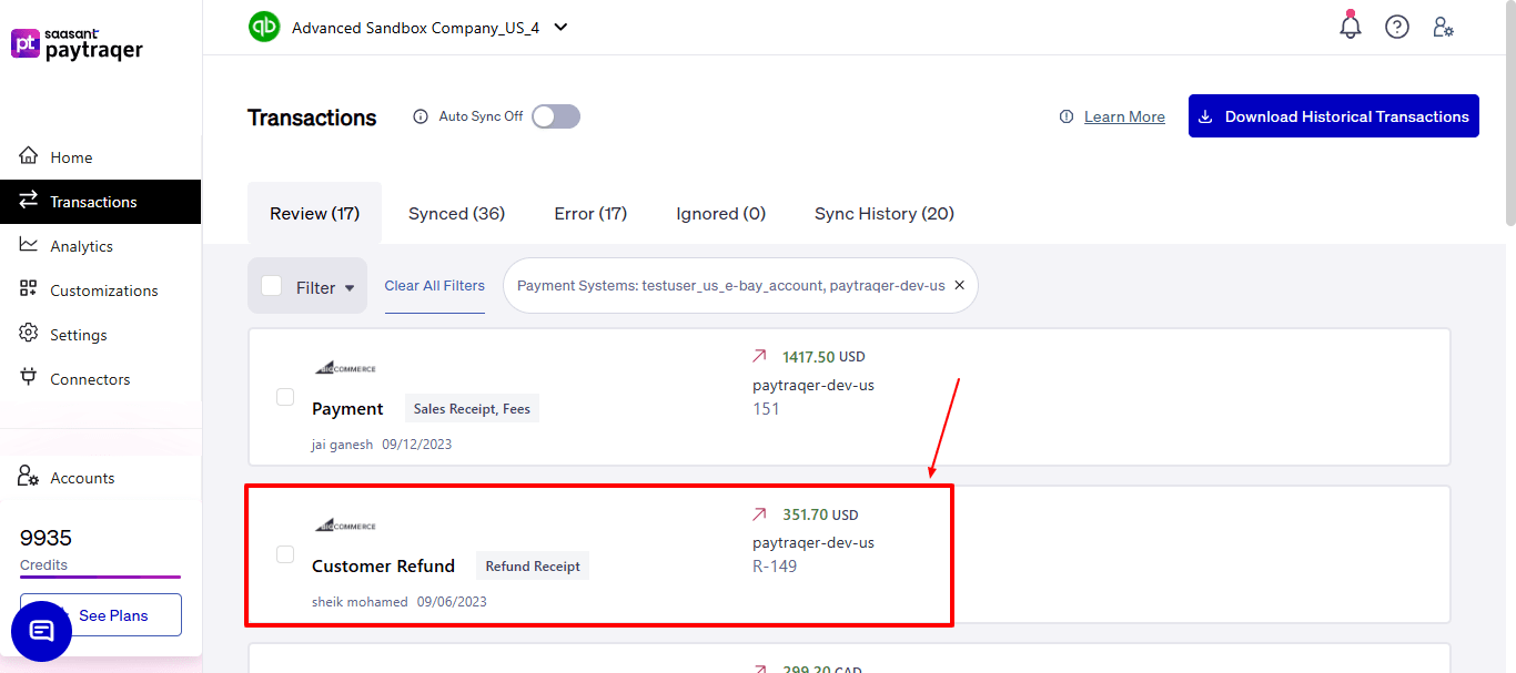 BigCommerce Review Tab for undo the transactions.png