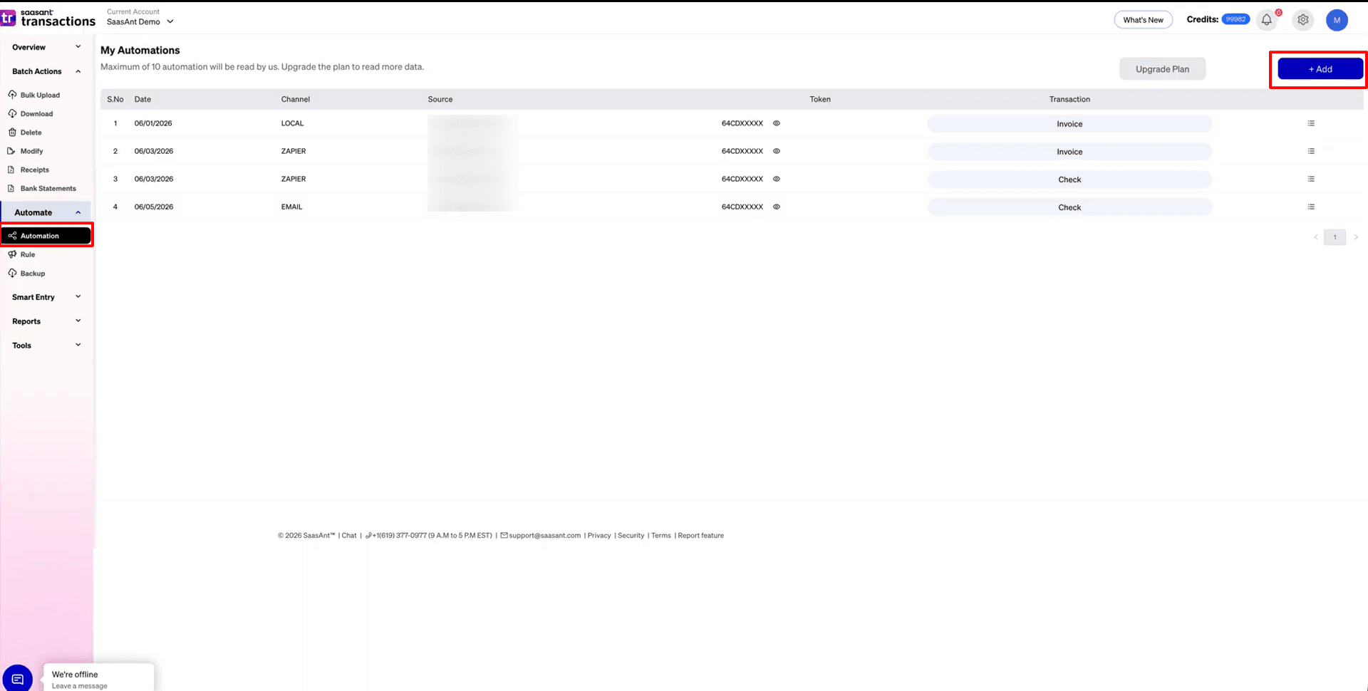 Select Automation in SaasAnt Transactions online.png