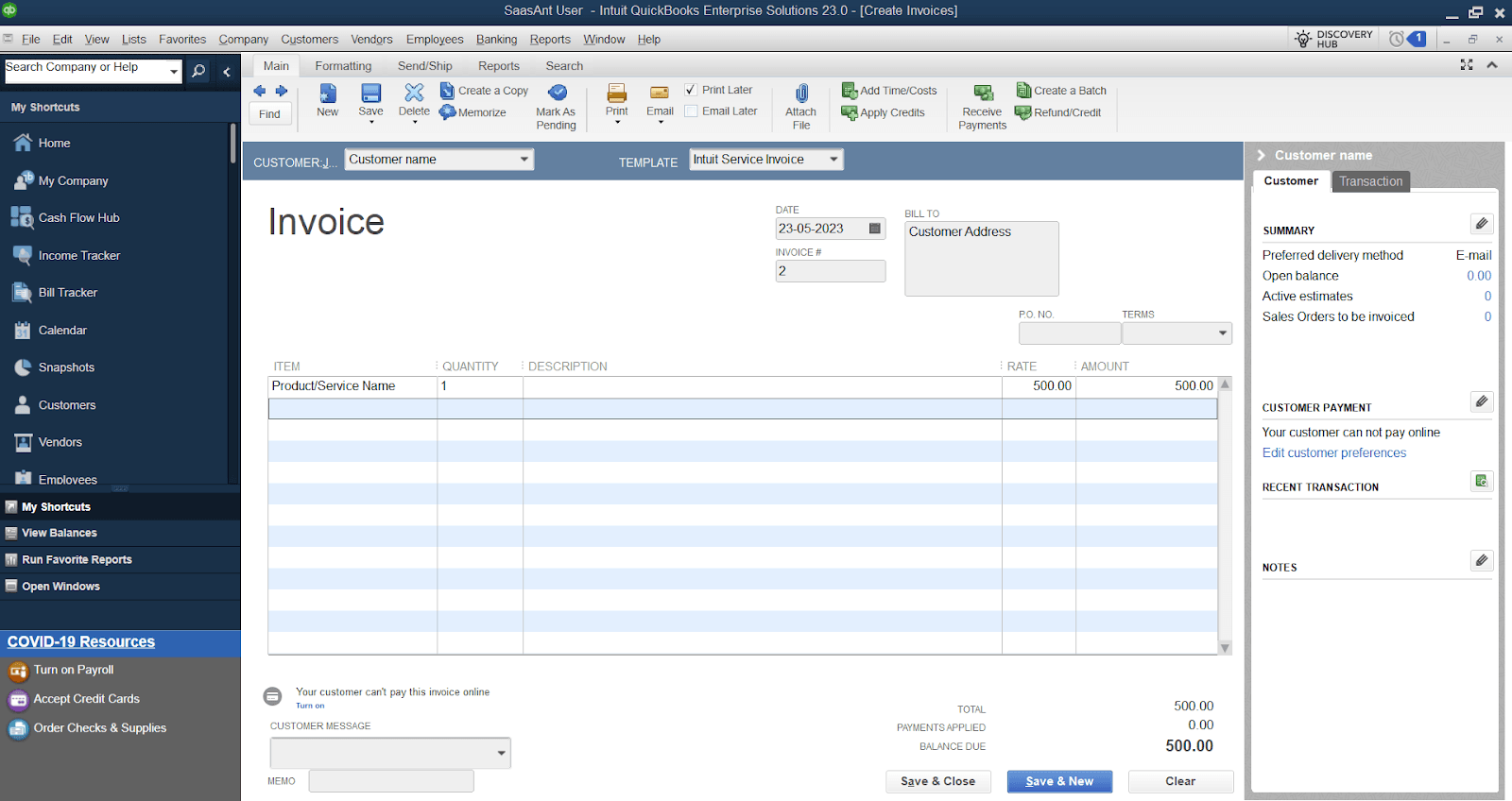 Detailing Your Invoice