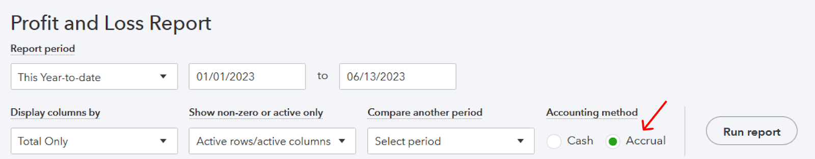 Generating an Accrual Basis Income Statement in QuickBooks Online
