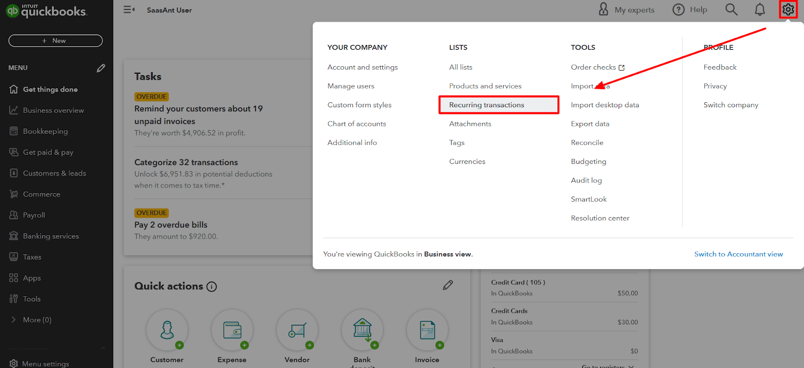 Access Recurring Transactions