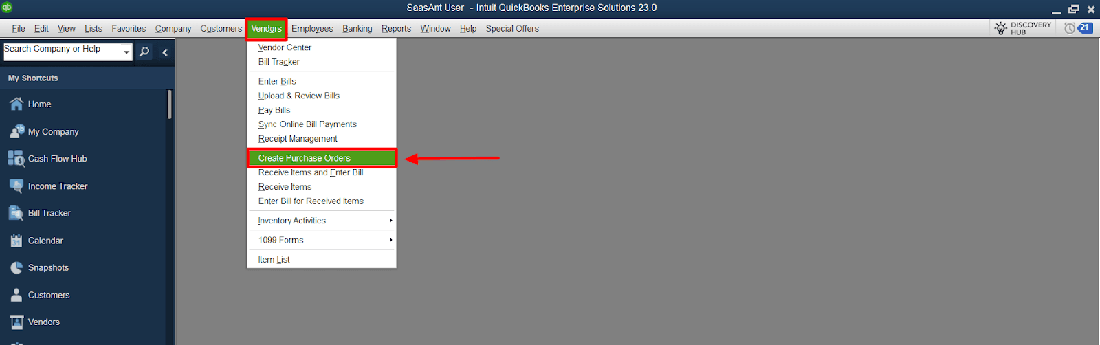 Creating a Purchase Order