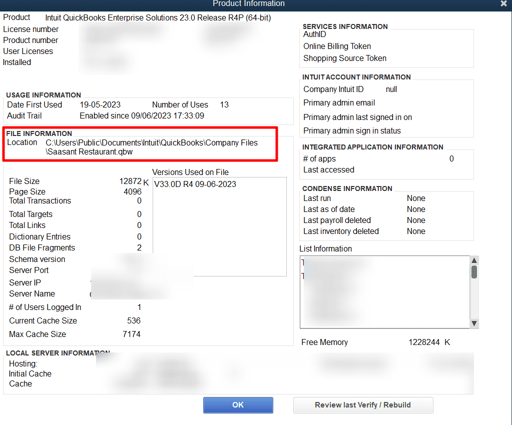 Rename and Save the QuickBooks Company File