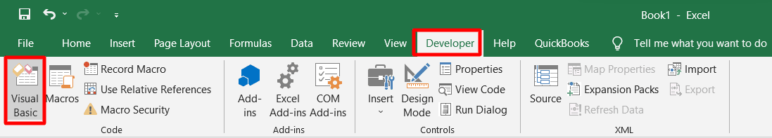 Open VBA Editor.