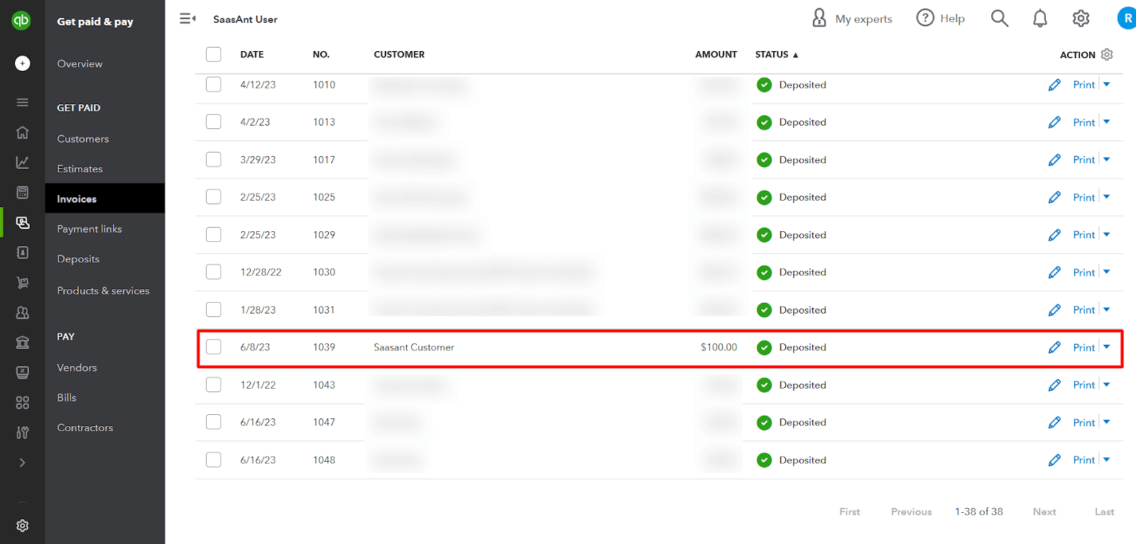 Verify the Invoice Status