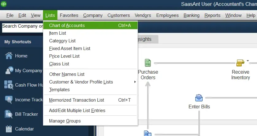 chart of accounts partners equity quickbooks desktop