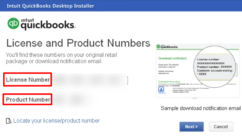 Then enter the 'License number' and click 'Next.'