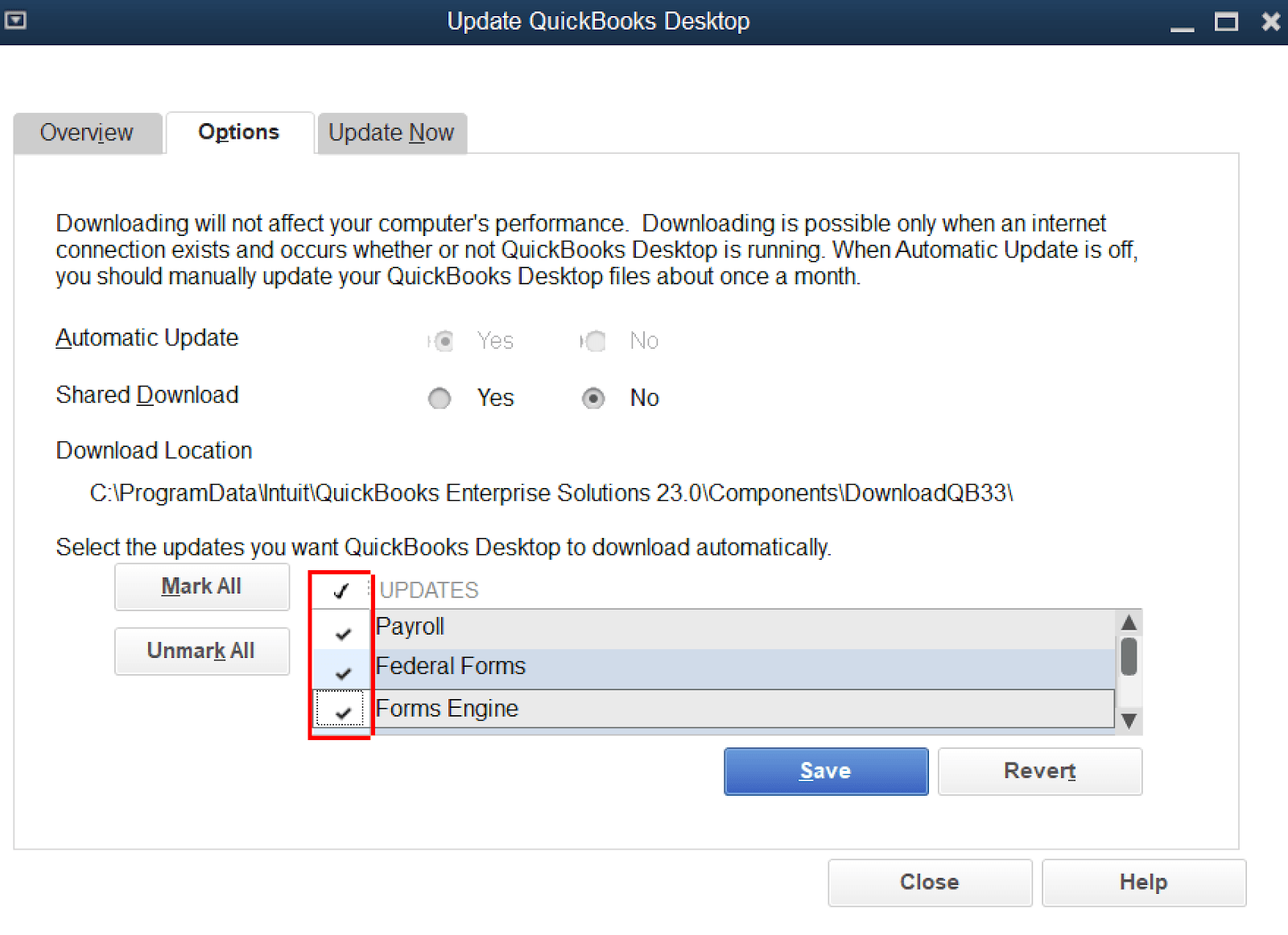 Navigate to the "Update Now" tab and click "Get Updates."