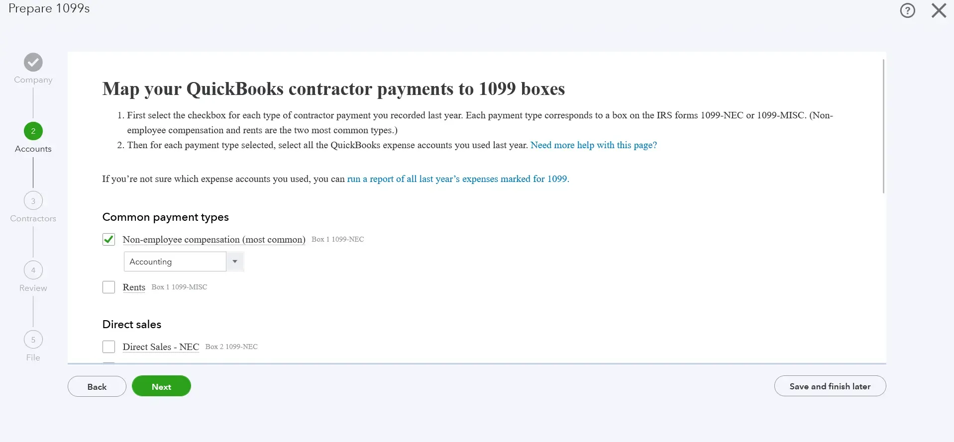 map your quickbooks contractor payments to 1099 boxes