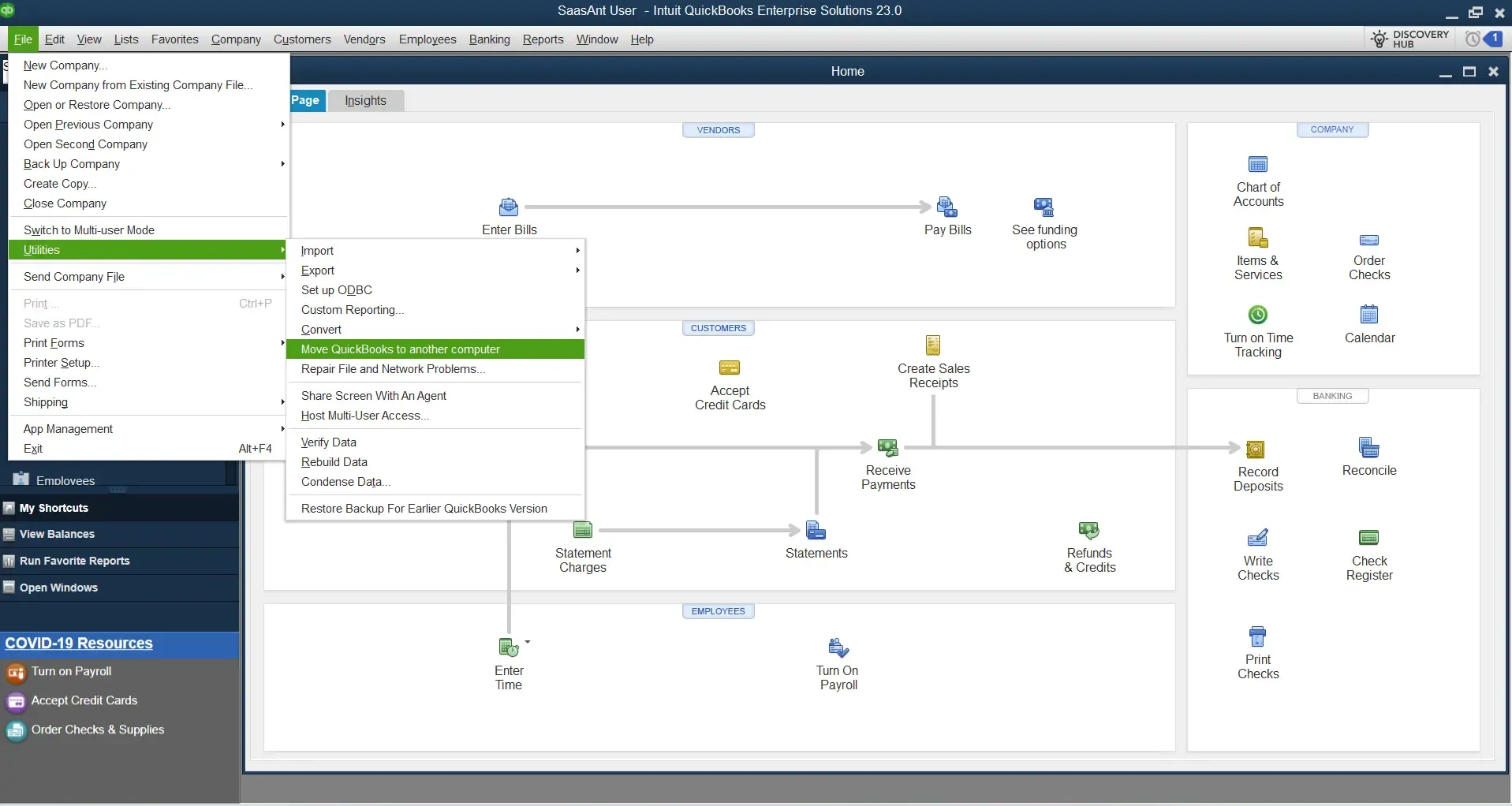 move quickbooks to another computer