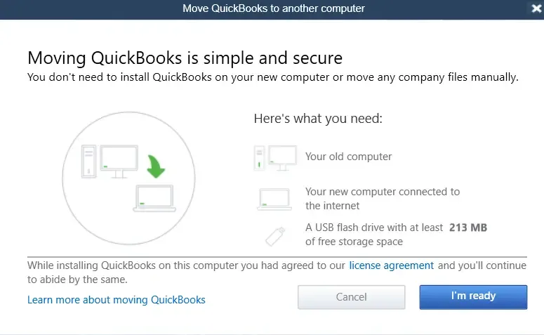 moving quickbooks to another computer