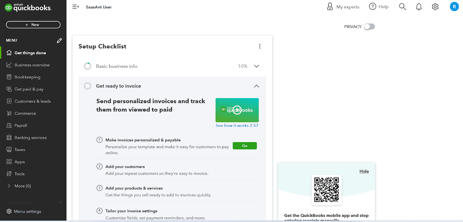 Opening the ‘Create Invoices’ Window
