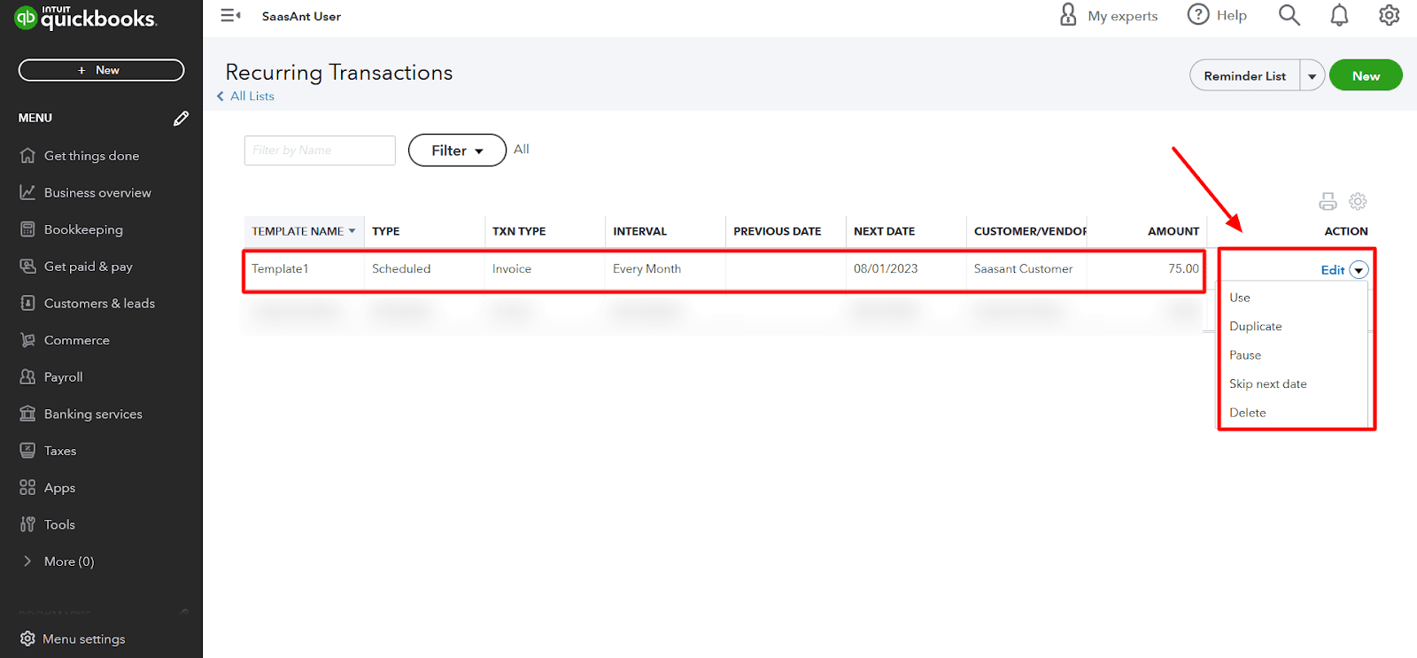 Review and Manage Your Recurring Transactions