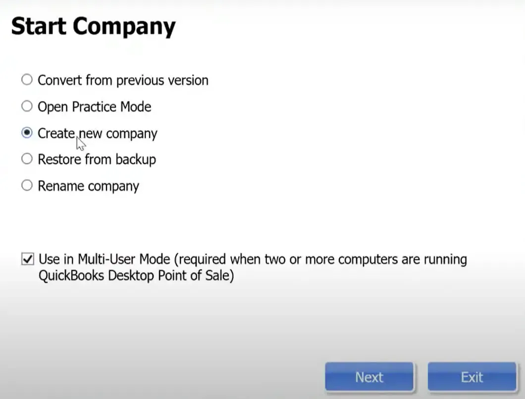 set up your company file qb pos