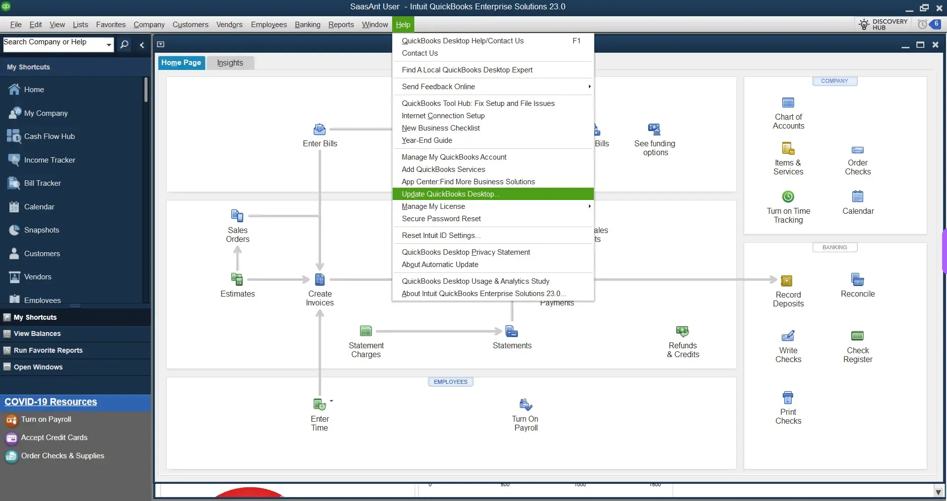 update quickbooks to resolve migration error