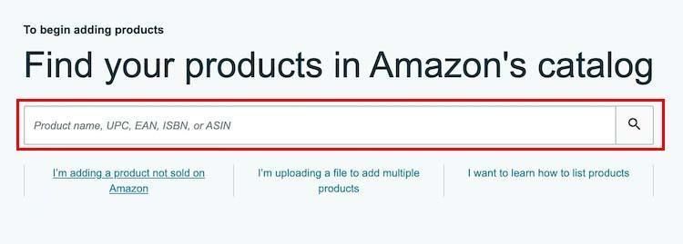 Amazon Inventory selling products