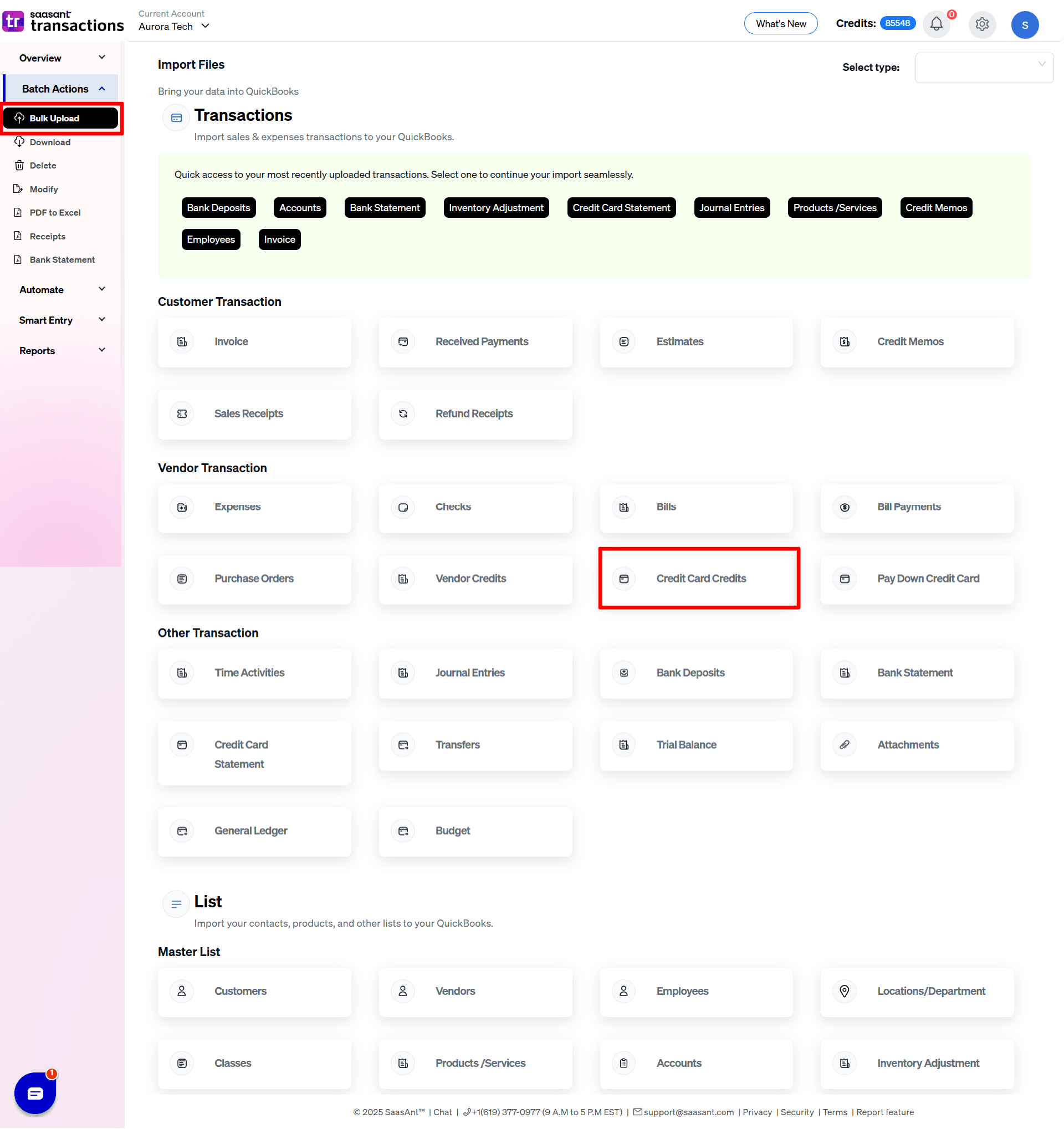 Bulk Upload Credit Card Credits - SaasAnt Transactions Online.png