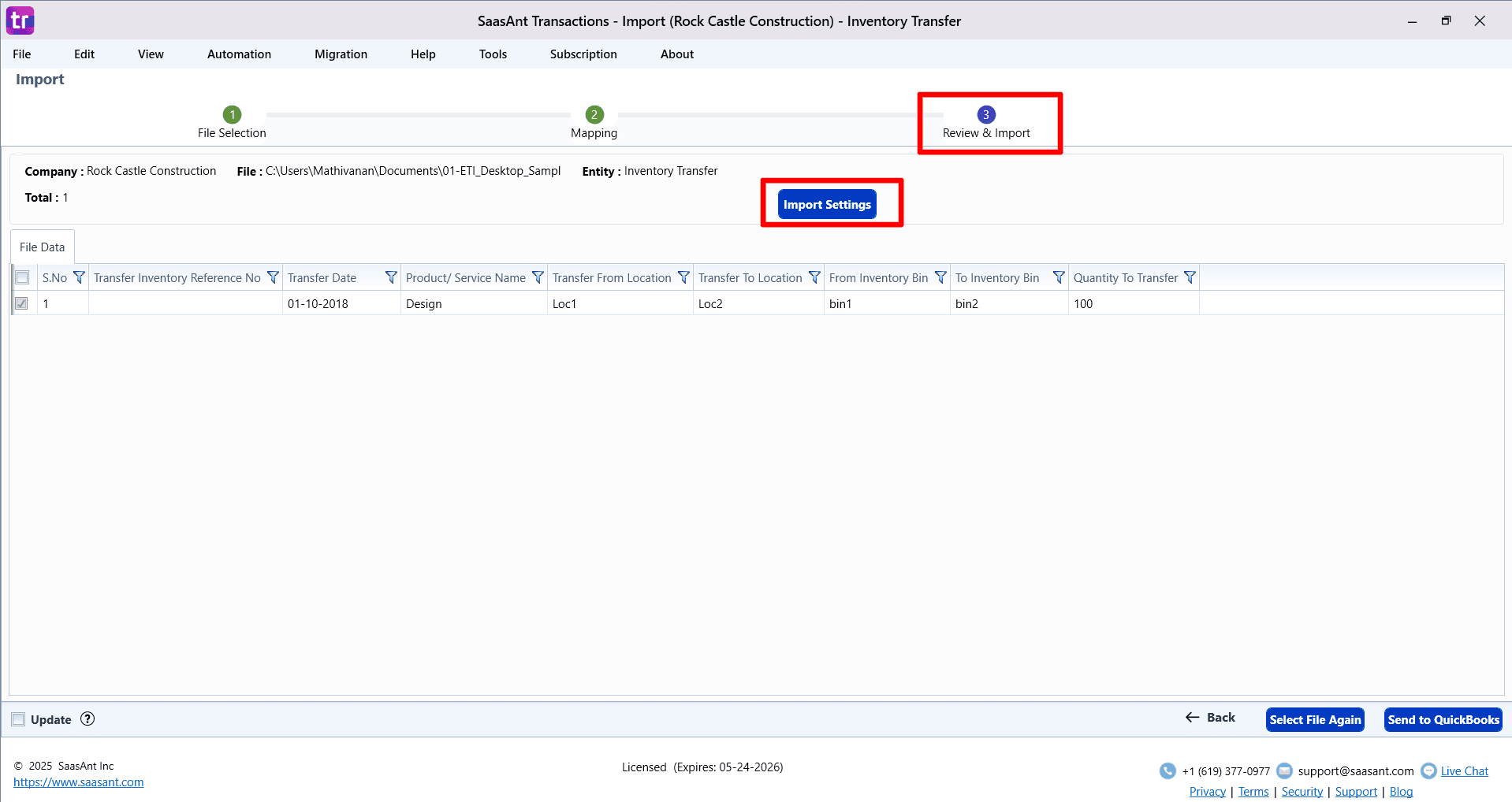 Review Inventory Transfers - SaasAnt Transactions Desktop.png