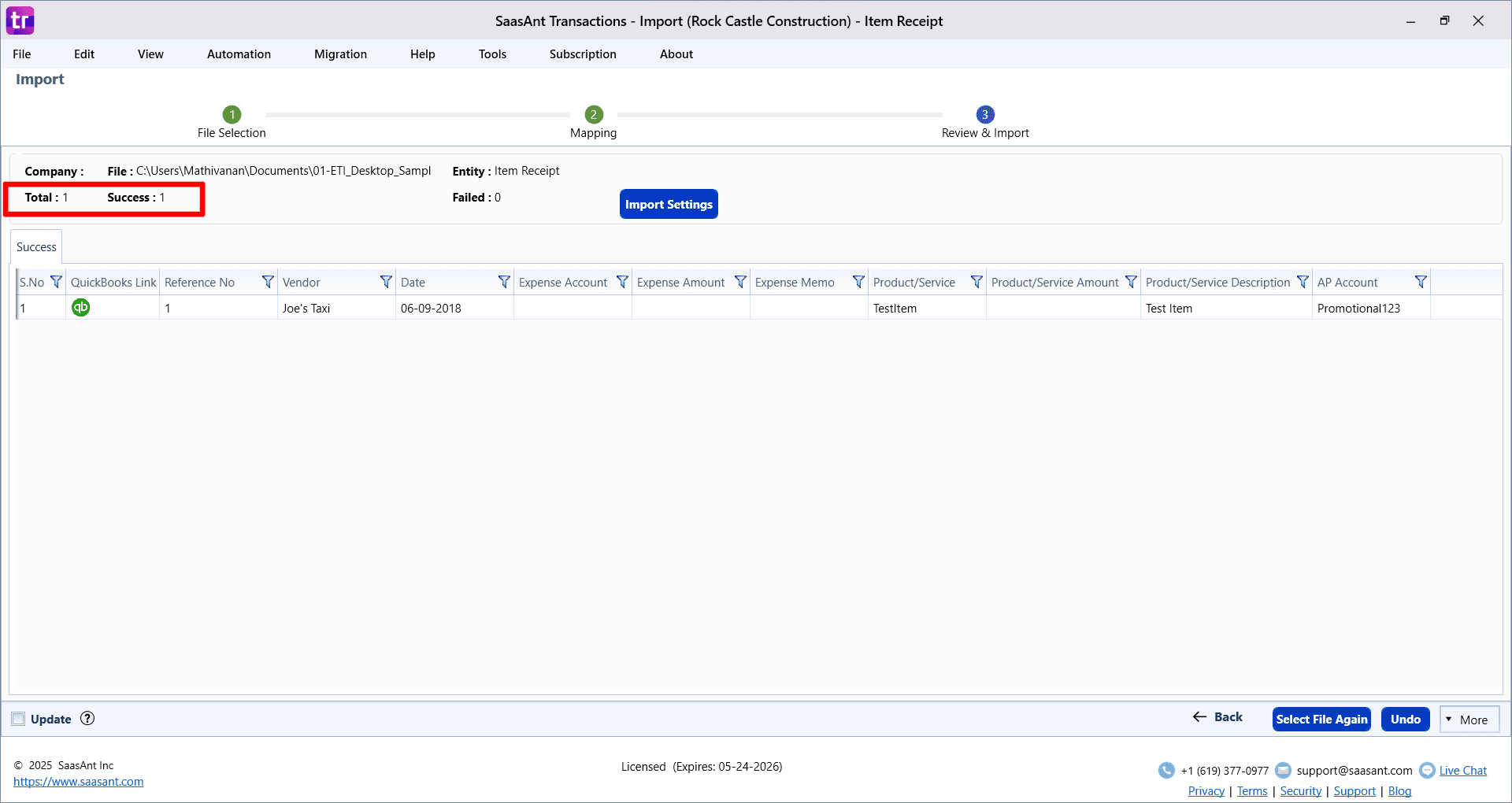 Success Item Receipt - SaasAnt Transactions Desktop.png