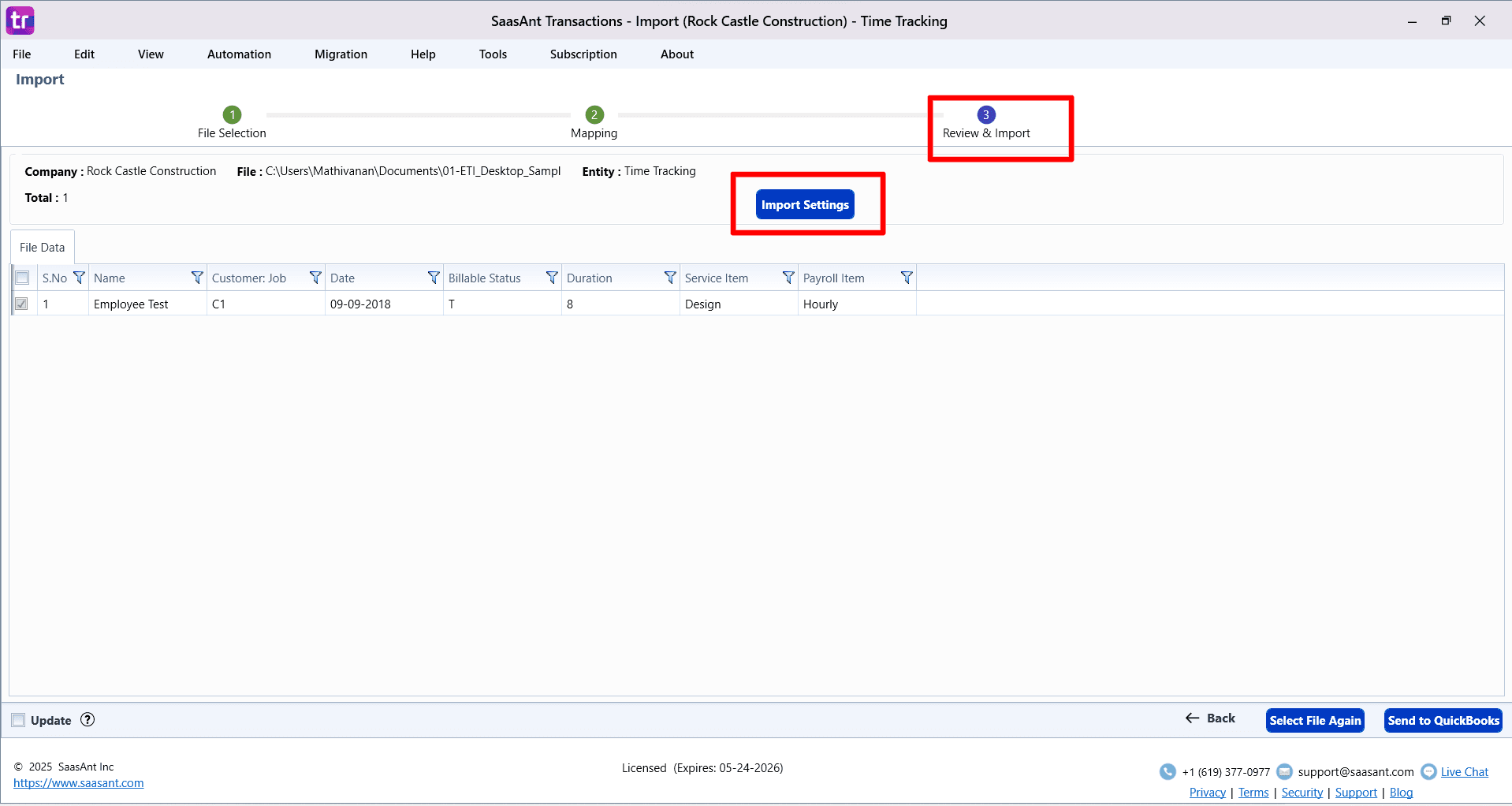Review Time Tracking - SaasAnt Transactions Desktop.png