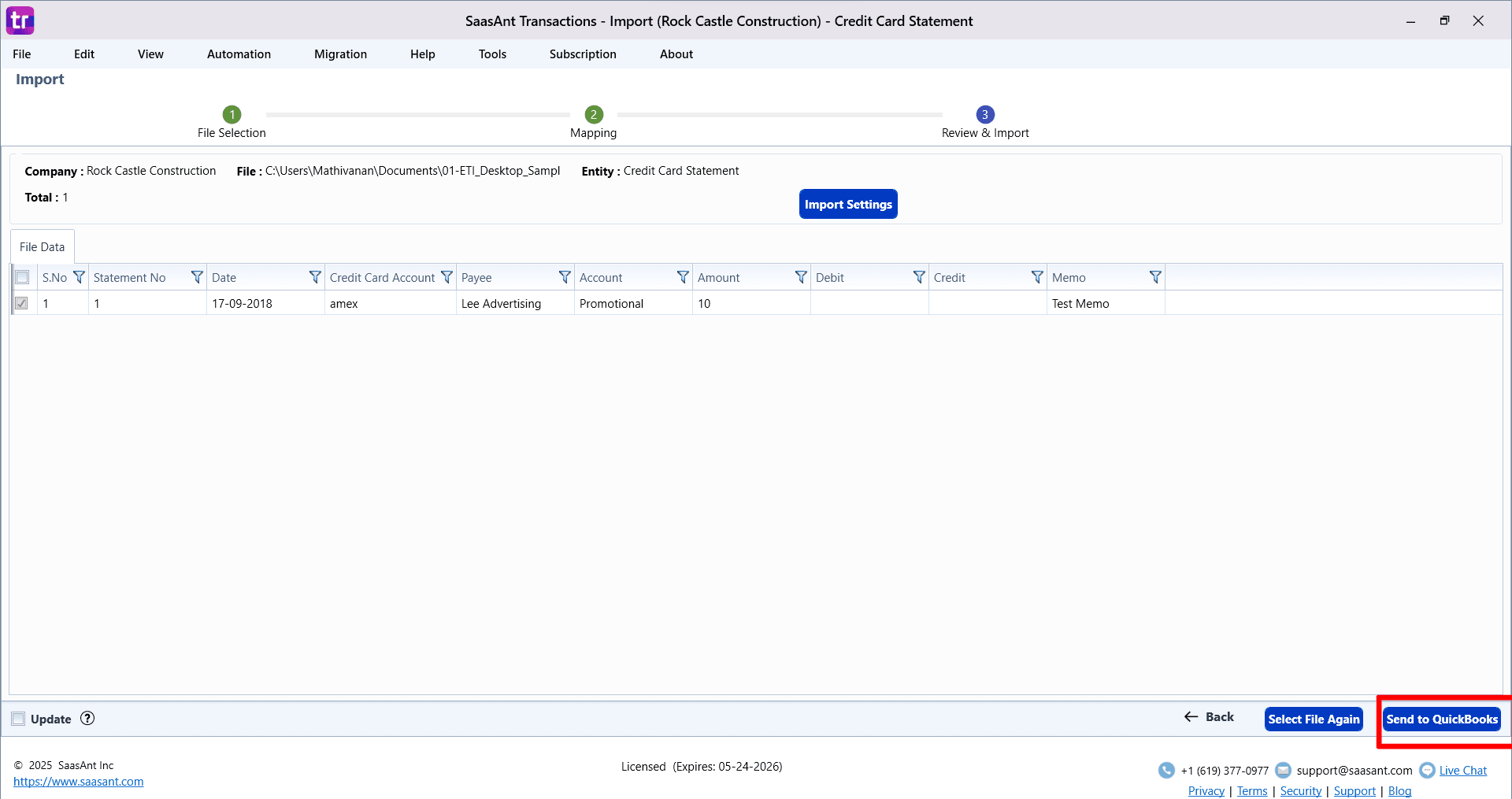 Send Credit card Transactions QuickBooks - SaasAnt Transactions.png