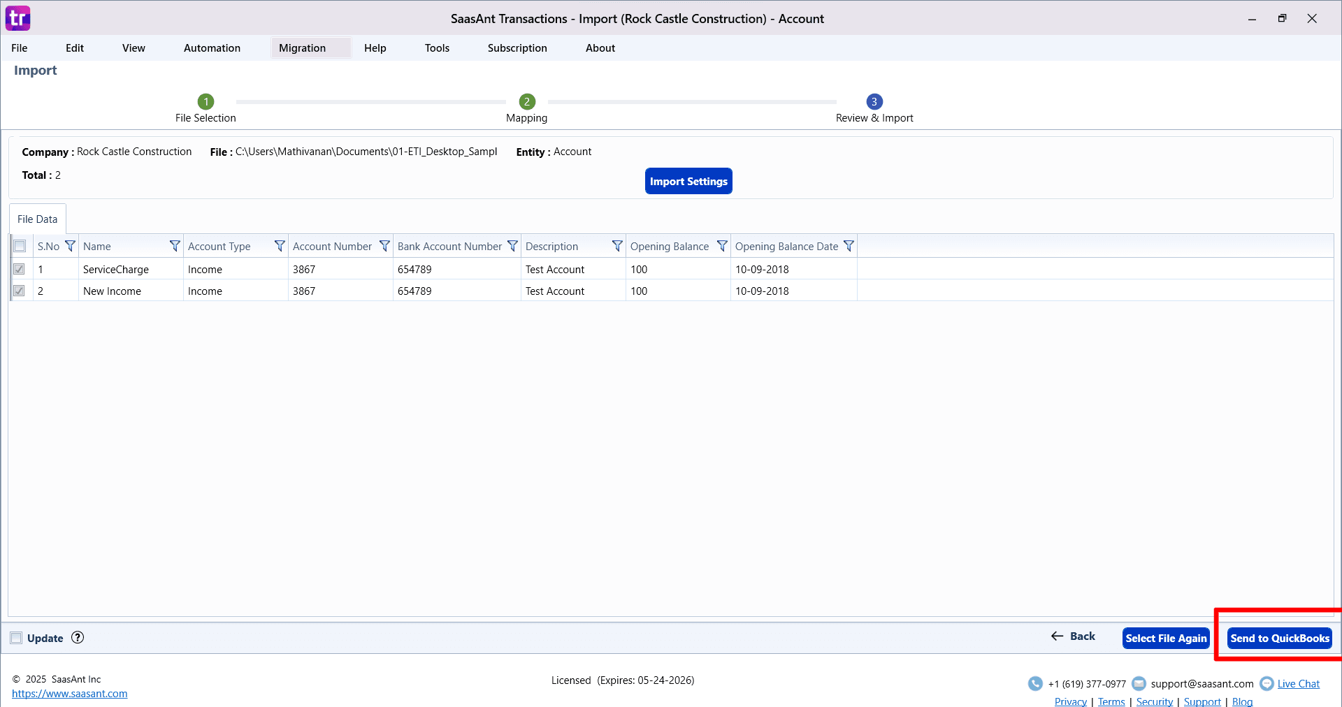 Send Chart of Accounts QuickBooks - SaasAnt Transactions Desktop.png