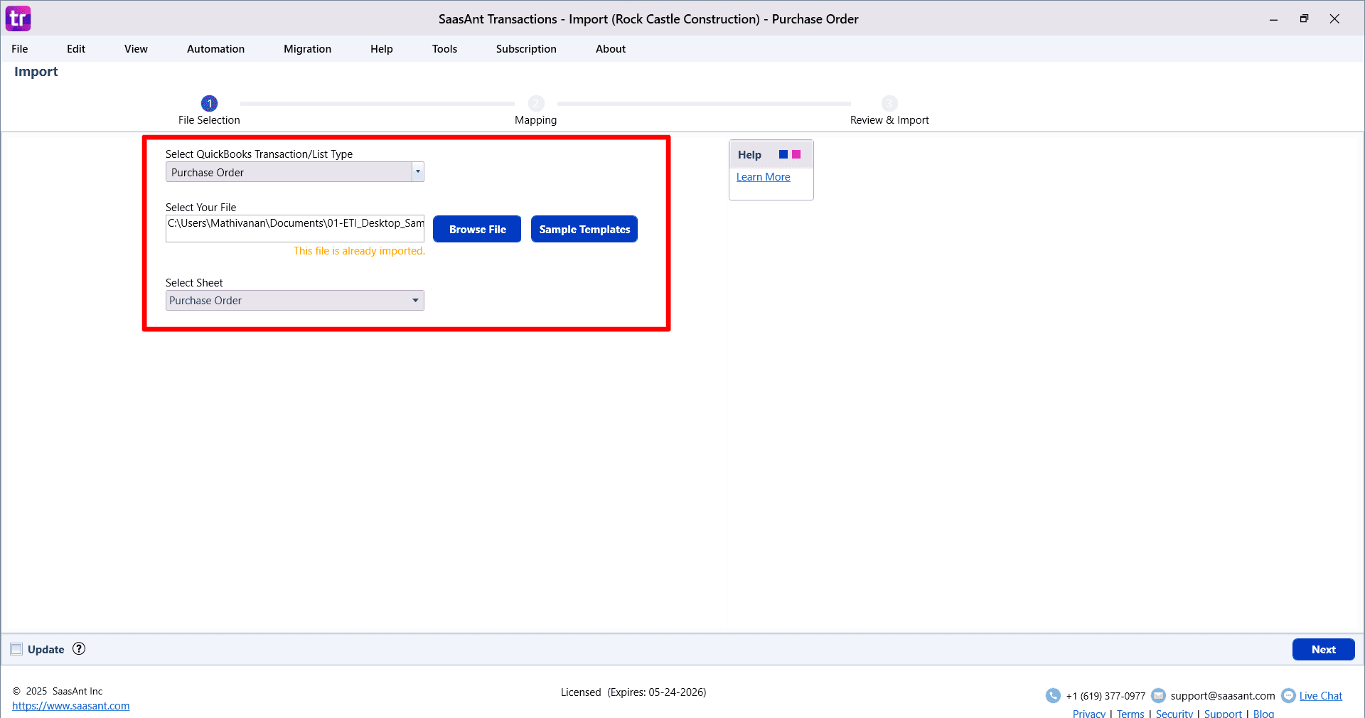 Browse Purchase Orders - SaasAnt Transactions Desktop.png