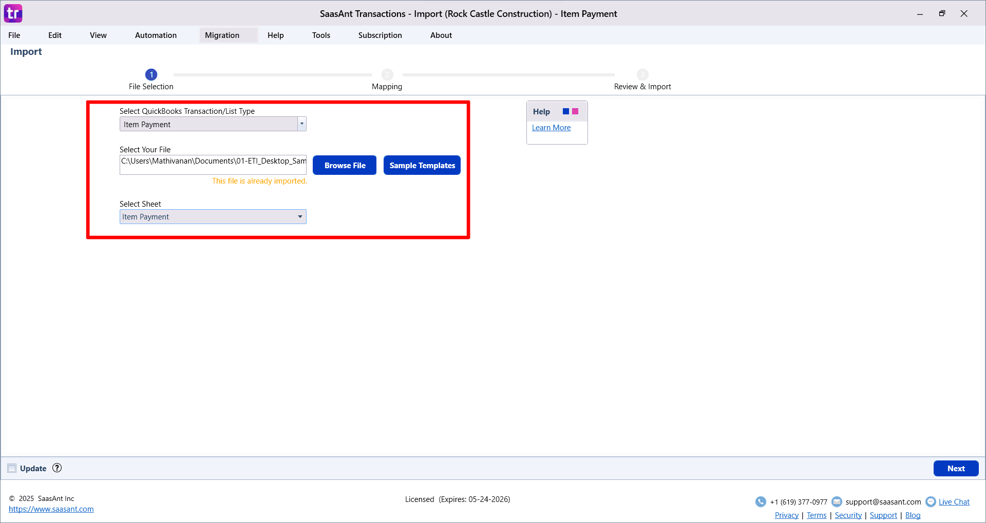 Browse Item Payment - SaasAnt Transactions Desktop.png