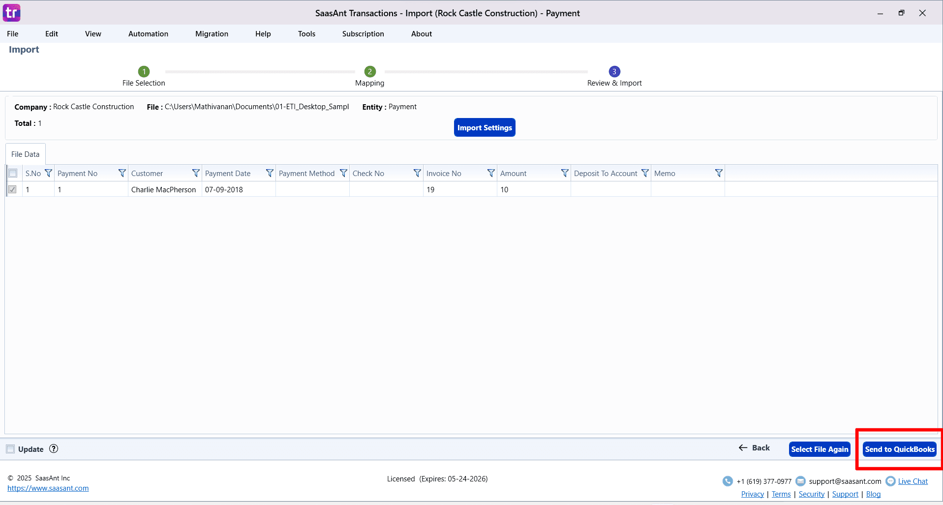 Send Receive Payments QuickBooks - SaasAnt Transactions Desktop.png