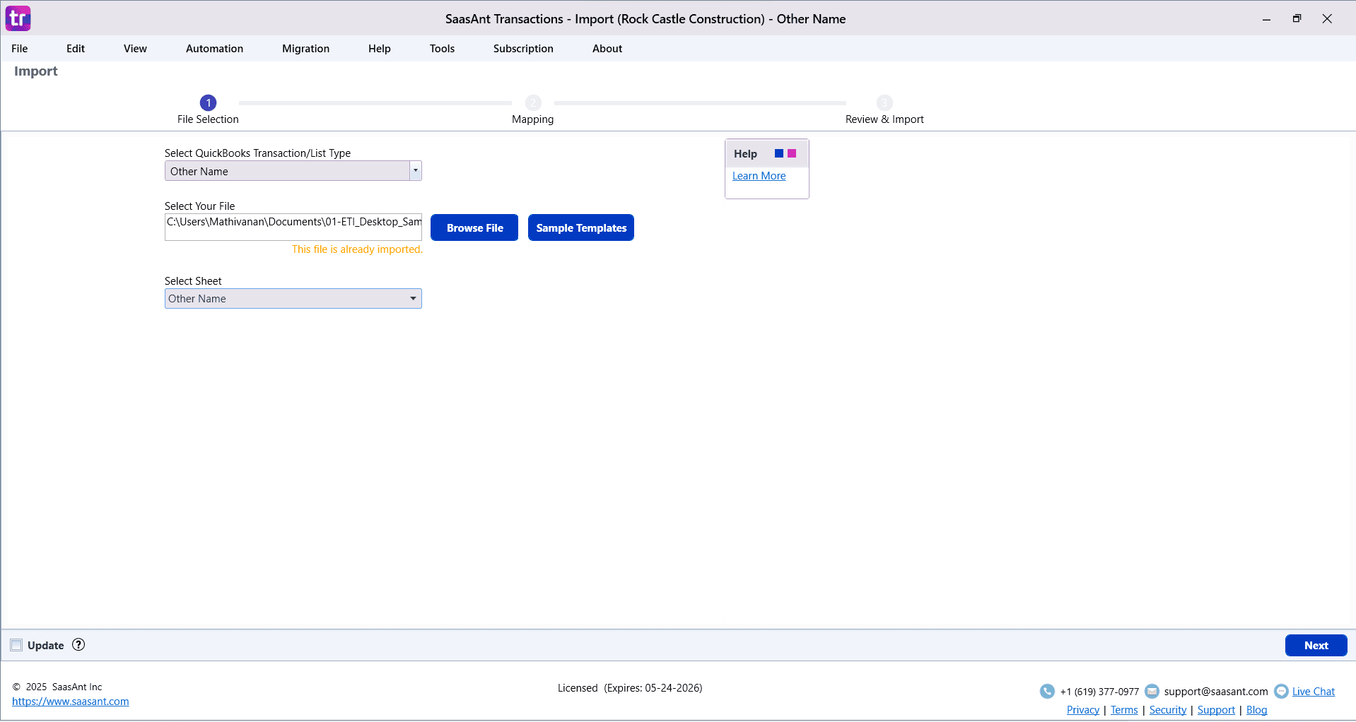 Browse Other Names - SaasAnt Transactions Desktop.png