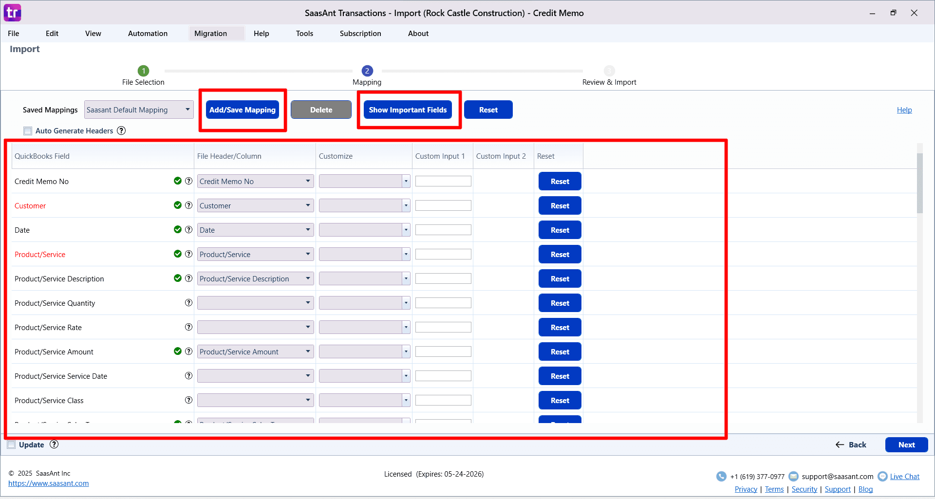 Mapping Credit Memo - SaasAnt Transactions Desktop.png